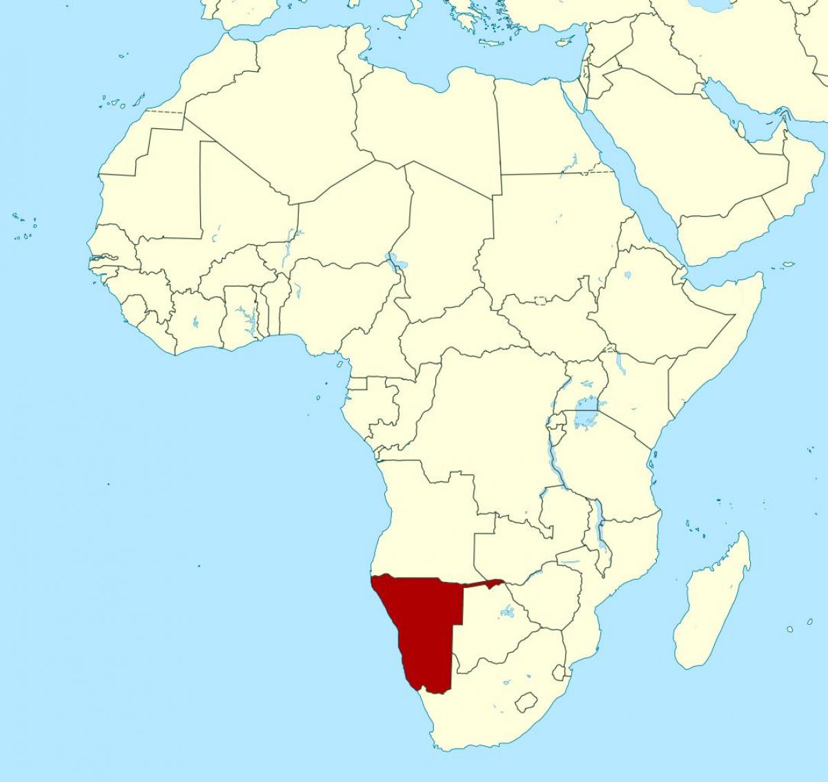 Namibya Afrika haritası 