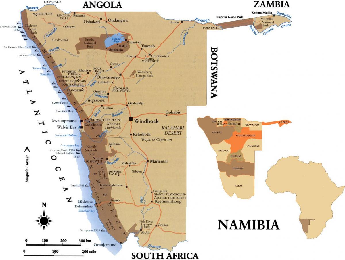 Skillsmap Namibya haritası 